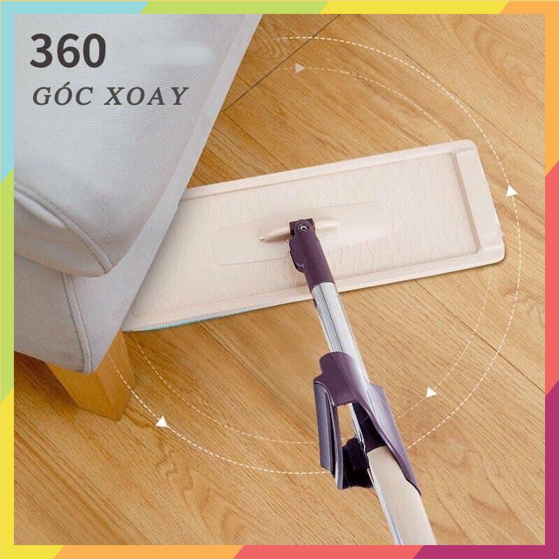 Cây lau nhà SALE tự vắt thông minh xoay 360 độ - Chổi lau nhà, cửa kính, ô tô đa năng cán dài - Tặng 1 bông lau GD019