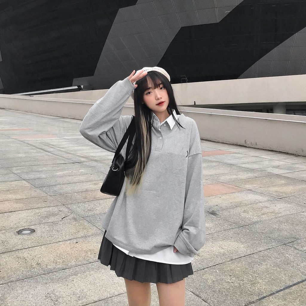 Áo Sweater Form Rộng NEXT-1739 Chất Liệu Da Cá - Gous Official