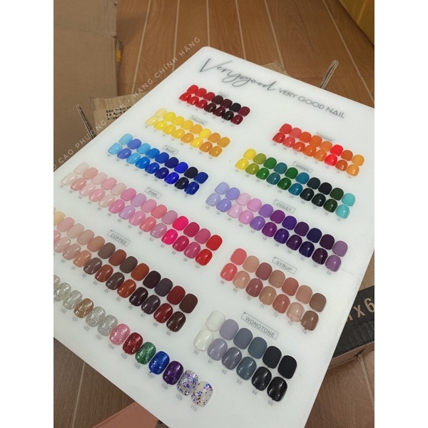 Set sơn gel very good nail 60 màu , set sơn gel , sơn hàn quốc ( hàng chuẩn cty Fullbox hồng Tặng BẢNG MÀU + Base Top )