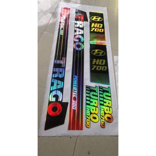 trọn bộ tem dán xe trago 7 màu độc đáo,tem dán xe trago,tem dán xe hyndai,tem trago