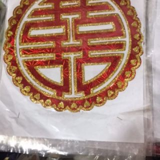 Hỷ decal dán xe trang trí đám cưới