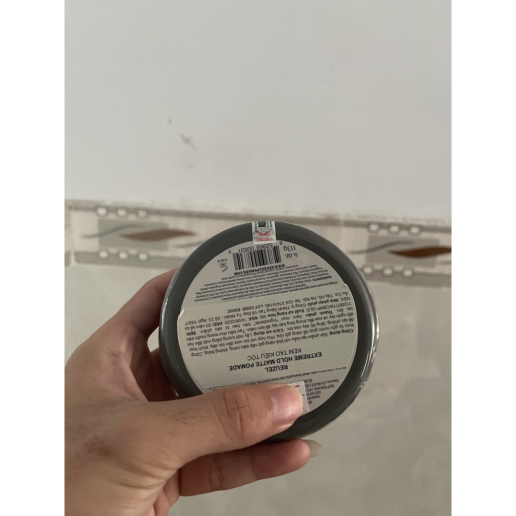 Sáp Vuốt Tóc Reuzel Extreme Hold Matte Pomade Chính Hãng 113g - Pomade Heo Xám