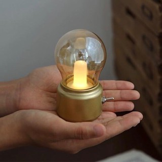 Đèn ngủ bóng đèn ❤Freeship-ảnh thật🍀 Đèn trang trí Decor để bàn sử dụng pin sạc với ánh sáng cổ điển tạo không gian ấm