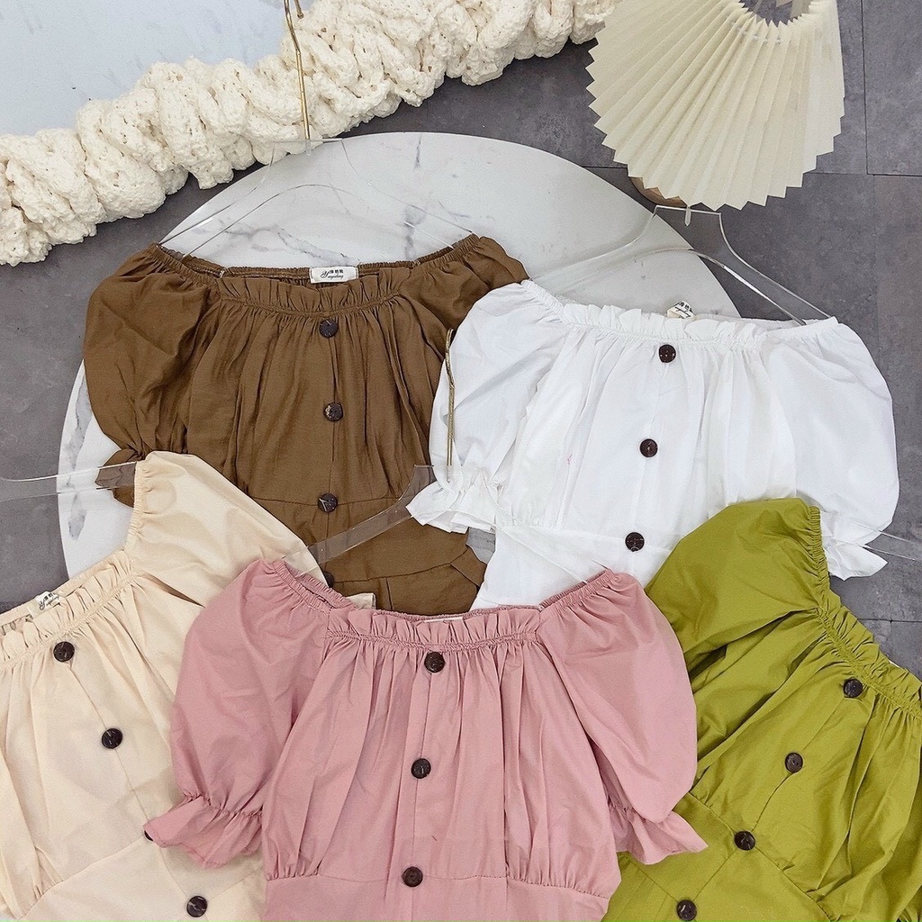 Áo sơ mi nữ chun eo hàng khuy hot hit