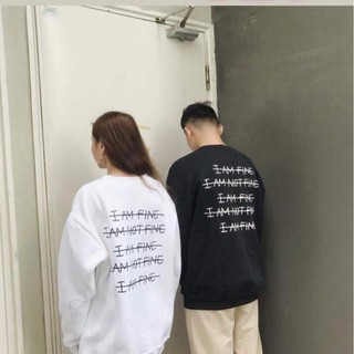 Áo thun tay dài I'm Fine Trắng