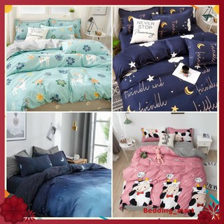 Bộ chăn ga gối đệm cotton poly nhập khẩu bộ 4 món vỏ chăn, ga , 2 vỏ gối ( chọn mẫu )