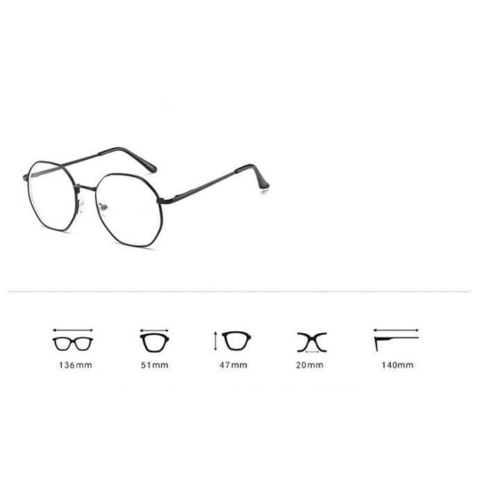 Mắt Kính Gọng Tròn Bằng Kim Loại Chống Ánh Sáng Xanh Phong Cách Cổ Điển Thời Trang Cho Nam Và Nữ