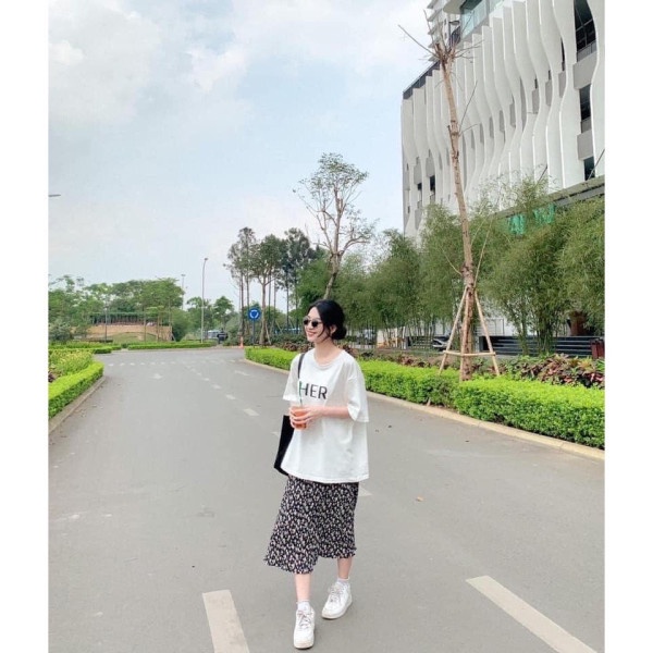 Sét váy nữ , Sét đồ nữ cá tính , Váy hoa nhí và áo phông, HER19 | BigBuy360 - bigbuy360.vn