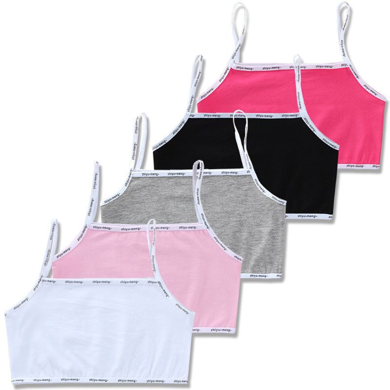Set 5 Áo Lót Cotton Thời Trang Mùa Hè Cho Bé Gái