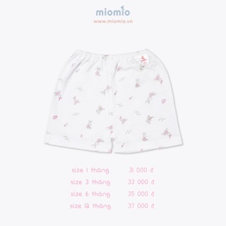 [ MIO mỏng ] QUần đùi MIOMIO (0-24m) phom rộng