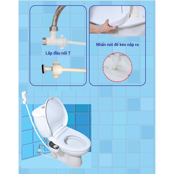 GIÁ HỦY DIỆT _Nắp Bồn Cầu Tự Rửa Thông Minh Hyundae Bidet HB-9000