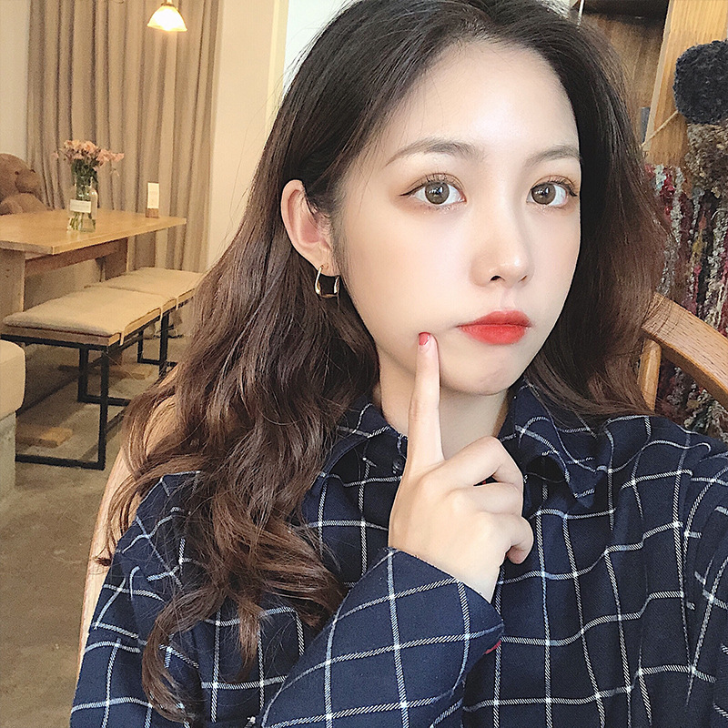 Set 6 Khuyên Tai Hình Giọt Nước Phong Cách Hàn Quốc