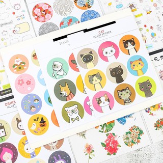 Sticker mặt tròn thú cưng (ST08)