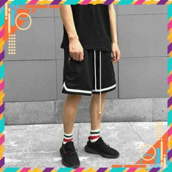 Set basic - Quần short V có khóa zip + áo thun trơn tay lỡ TD