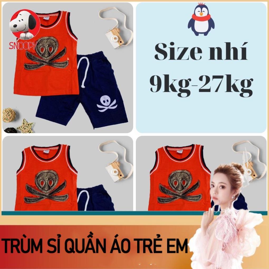 Giá sỉ Bộ đồ bé trai 9-27kg. Quần áo trẻ em 1-10 tuổi hàn quốc cao cấp-bộ ba lỗ thun cotton 4 chiều chính phẩm xịn