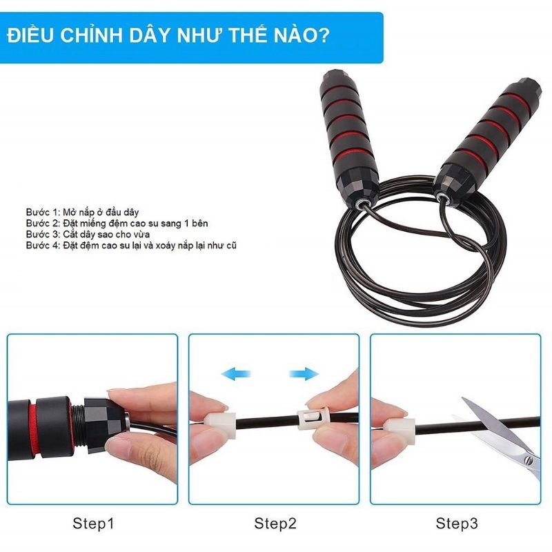 dây nhảy tập thể dục đàn hồi chính hãng