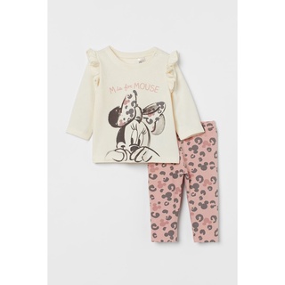 Bộ nỉ mickey bé gái HM Auth