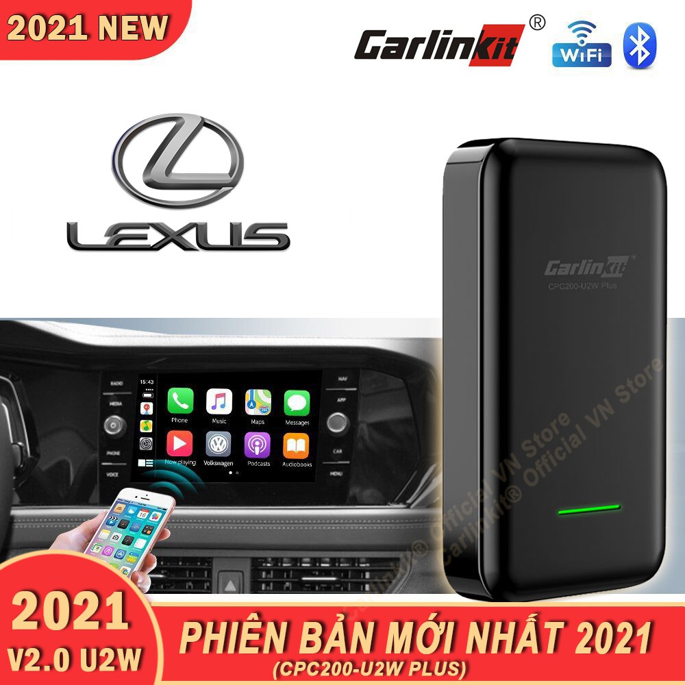 Lexus - Carlinkit 3.0 U2W Plus (2021 NEW) -Bộ Adapter chuyển đổi Apple Carplay có dây sang Apple Carplay không dây