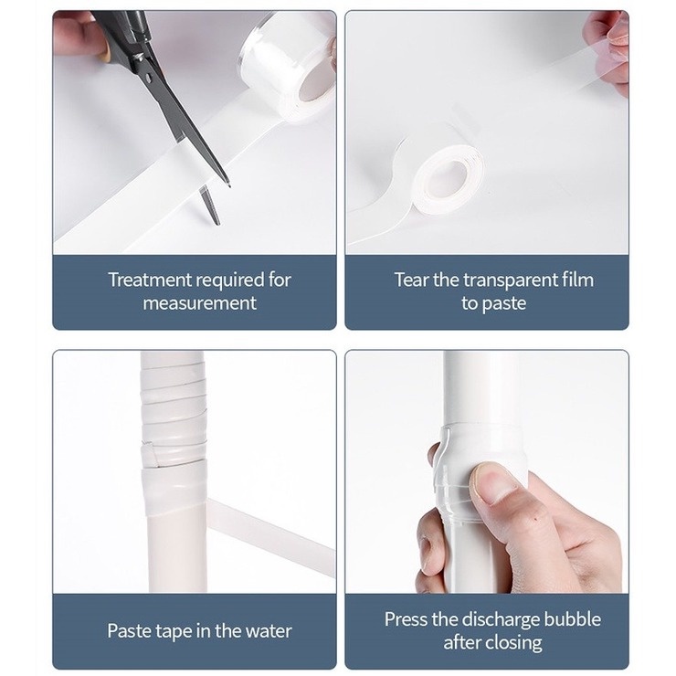 Băng Keo silicone Dán Bịt Kín Ống Nước Chống Rò Rỉ Chống Thấm Nước Tự Dính Dành Cho Nhà Bếp/Phòng Tắm