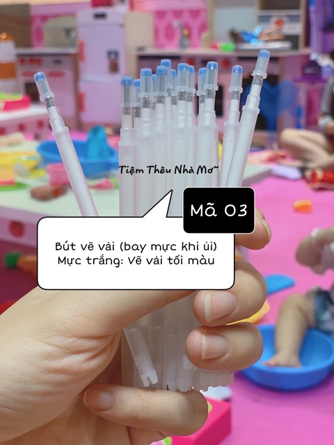 Bút vẽ lên vải thêu (bay mực khi sấy hoặc ủi)