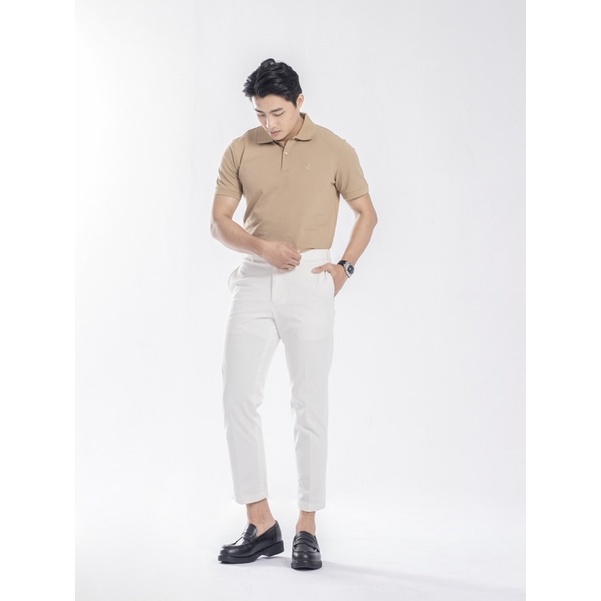 ÁO POLO THÊU LOGO CÁNH THUYỀN NÂU CAFE