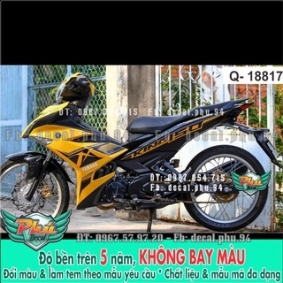 Tem rời ex 150 mx king vàng đen 2 -1