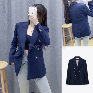 Áo blazer nữ Áo vest nữ công sở hai hàng cúc ZR hàng xuất dư