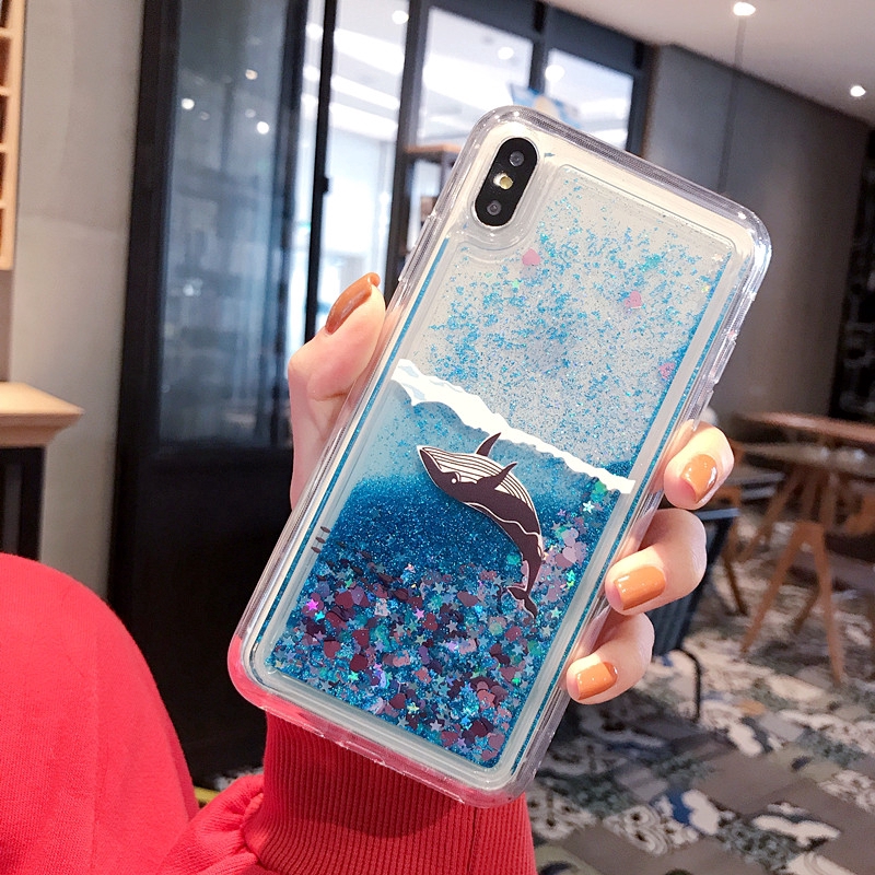 Ốp lưng kim tuyến nước cho Samsung Galaxy A71 A51 A70s A70 A50s A50 A30s A30 A20 A10 M10 A9 2018