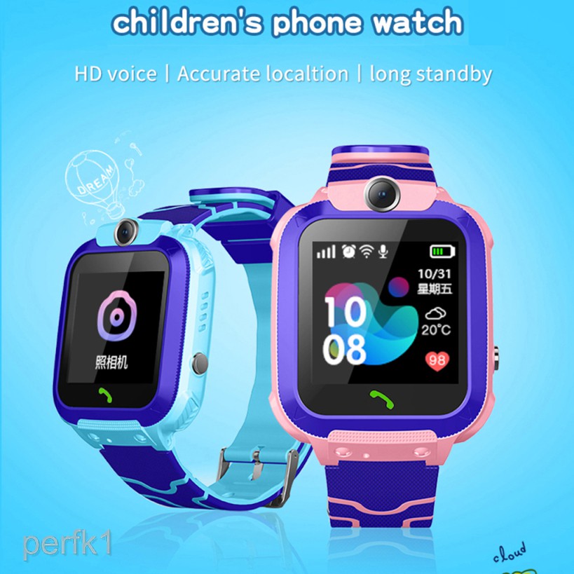【Hỗ trợ tiếng việt】Đồng hồ thông minh Q12 cho trẻ em kết nối GPS / hiển thị hình ảnh / màn hình cảm ứng