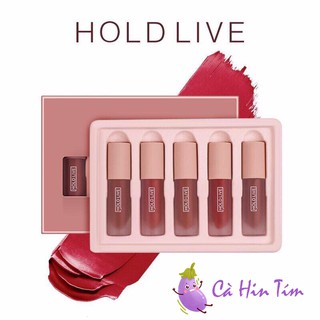 Set 5 cây son kem nhung HoldLive 5 thỏi Hold Live Light Matte Lip Glaze Suit HL231