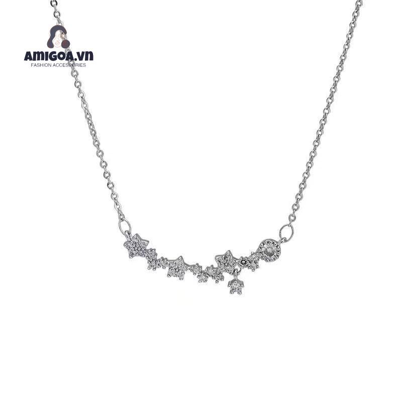 ✨✨Vòng cổ Mặt Hoa Đính Đá Lấp Lánh Sang Trọng Thời Trang Cho Nữ