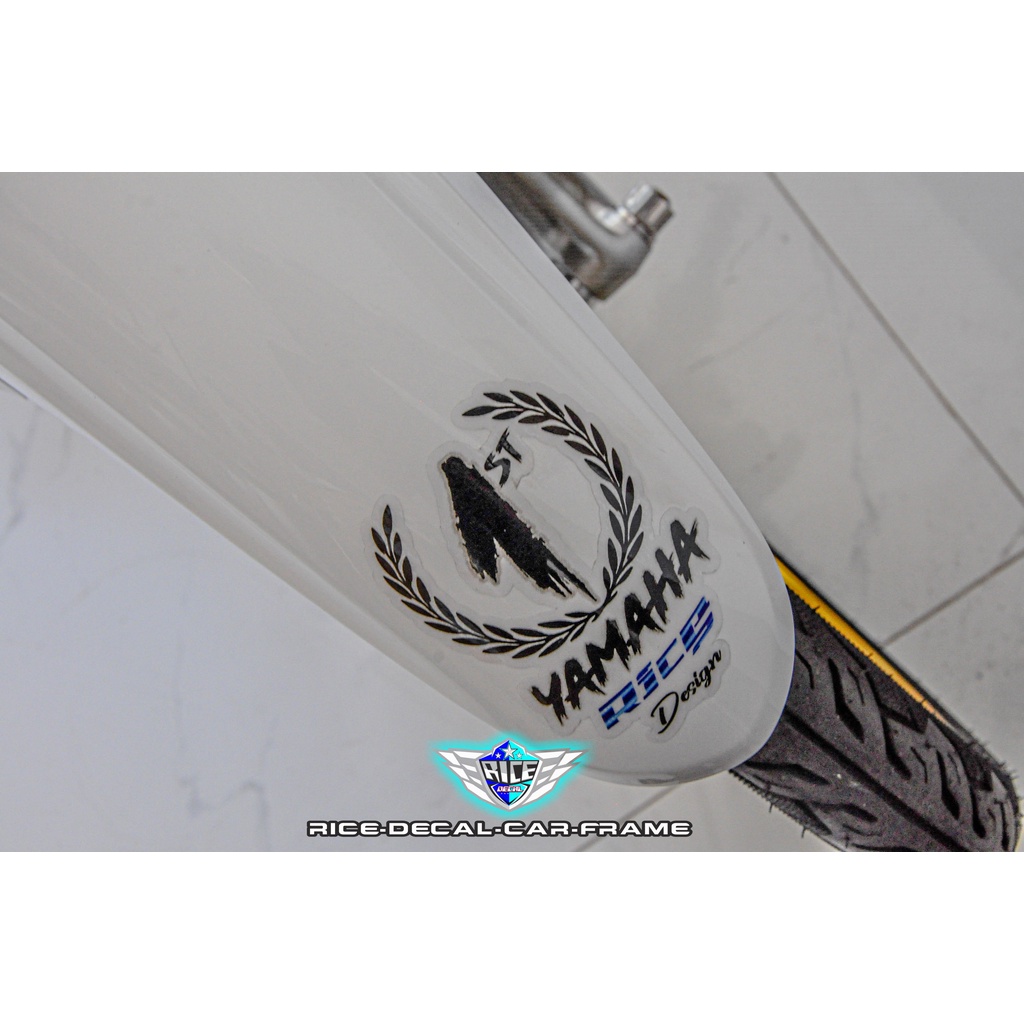 Tem Rice Dán Dè Xe Hình Bông Lúa 1st Mẫu mới  Yamaha cho tất cả màu sơn Trừ màu sơn đen