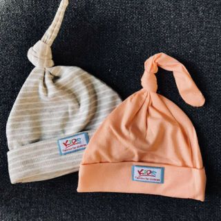 Mũ sơ sinh cotton nút thắt cho bé 0-6m