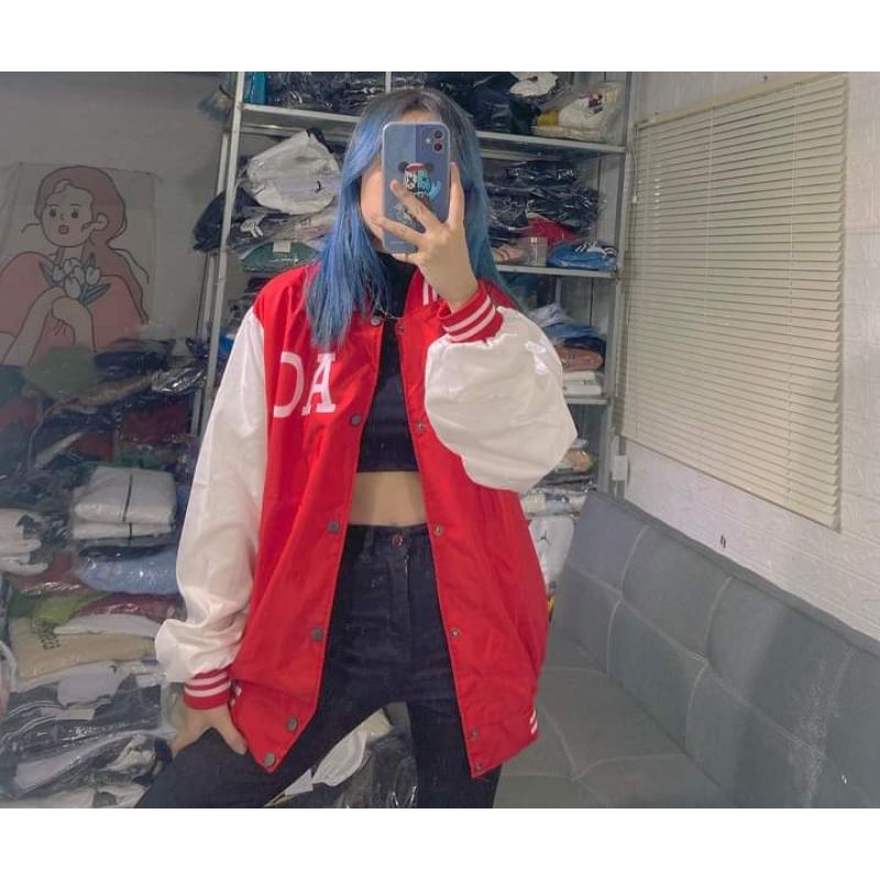 Áo khoác bomber jacket AC form rộng nam nữ