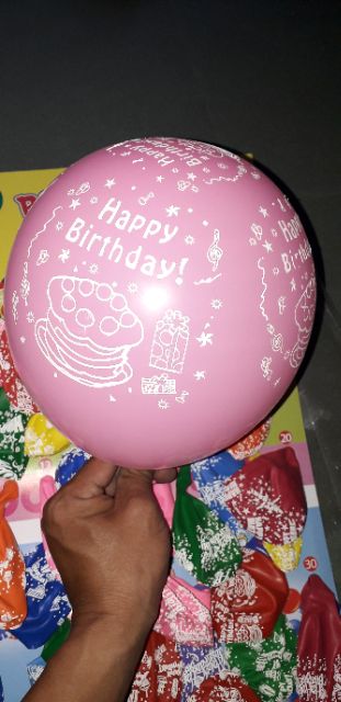 Sét 10 cái bong bóng loại tròn có in chữ Happy Birthday