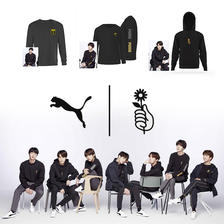 Áo Thun In Chữ I Bts X Puma Thời Trang