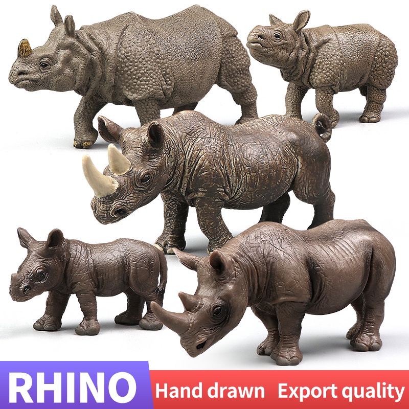 Mô Hình Tê Giác Châu Phi Đồ Chơi Cho Bé