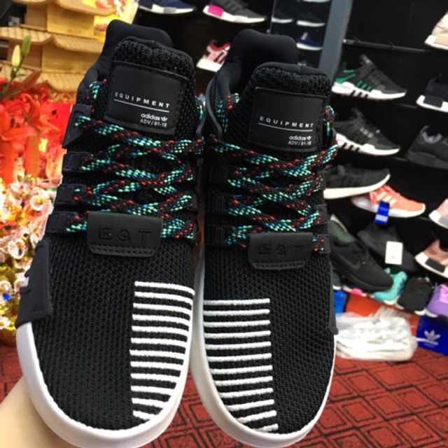 New Sale 11-11 Giày Thể Thao Sneaker  Eqt 2018 Đen Xanh (Tặng Móc Khoá) 𝄡