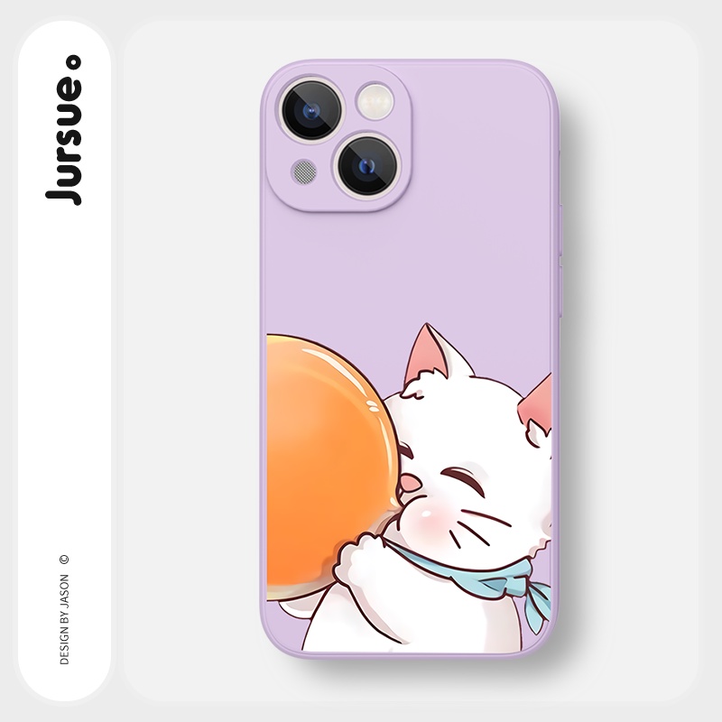 Ốp lưng JURSUE mềm hoạt hình cặp đôi dễ thương đẹp Cho iPhone 14 13 12 11 Pro Max SE 2020 X XR XS 8 7 ip 6S 6 Plus Y2263