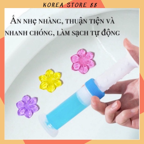 Gel thơm khử trùng bồn cầu - gel khử mùi bồn cầu dạng thạch hình bông hoa 88281 Korea Store 88