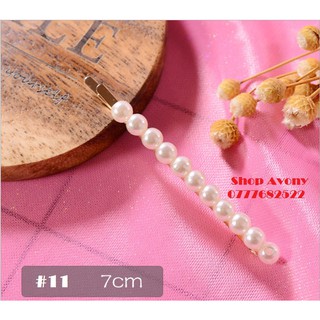 Kẹp tóc mái kết hạt ngọc