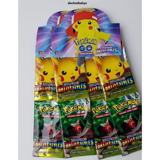 Thẻ bài pokemon, đồ chơi thẻ bài pokemon, dạng dây túi thẻ 1 bộ 36 túi
