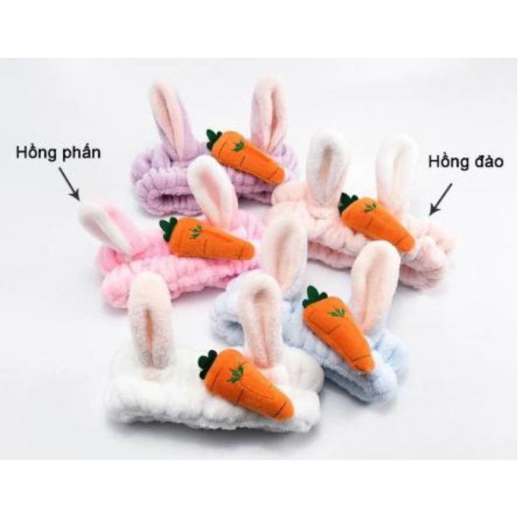 Băng đô tai thỏ hình cà rốt cute