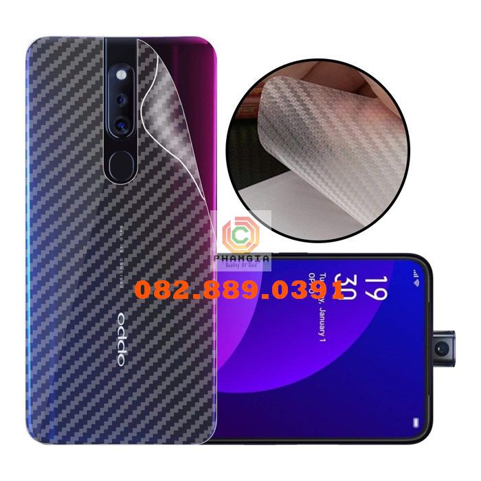 Miếng dán mặt lưng skin carbon Oppo F11/ F11 Pro