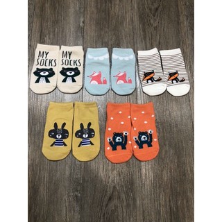 Set 5 đôi tất pony kid cổ cao chống trượt cho bé