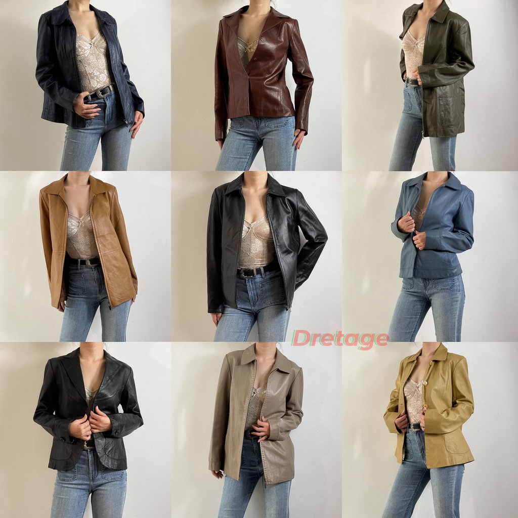 ÁO KHOÁC DA THẬT UNISEX PHONG CÁCH HÀN QUỐC SECOND-HAND