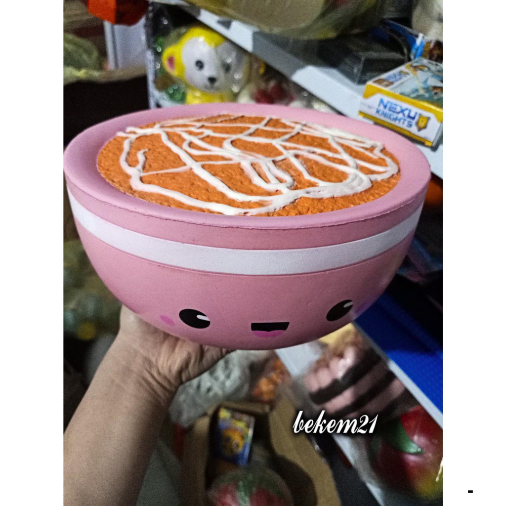 [30CM-40CM-ĐẠI KHỔNG LỒ] ĐỒ CHƠI SQUISHY HÌNH BÁT GẠO HỒNG KHỔNG LỒ HÀNG CHÍNH HÃNG SIÊU DỄ THƯƠNG