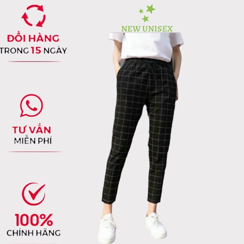 Quần Ca rô Nữ Ống Côn Eo Co Giãn Nhẹ Nhàng Form Chuẩn Mặc Đẹp Phù Hợp Đi Chơi, Du Lịch Mọi Nơi [NEW UNISEX]