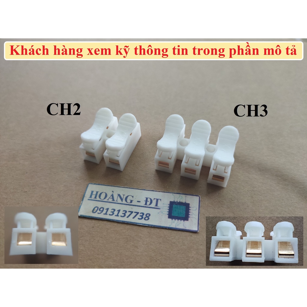 [Tiếp điểm đồng] Domino cúc nối đầu nối dây điện CH2 CH3
