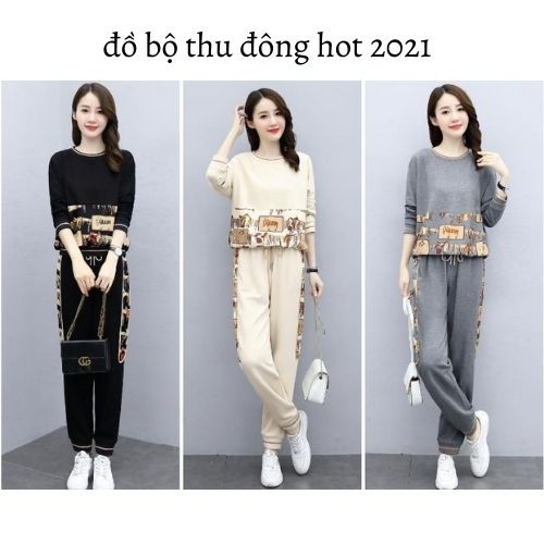 đồ bộ nữ thu đông 2021 chất nỉ đẹp mặc thoải mái TBN01